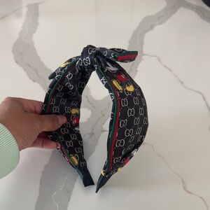 Black GG Mickey Headband w/bow